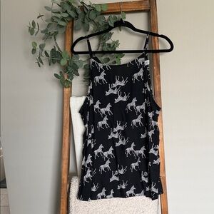 Old Navy Black Zebra-Print Cami